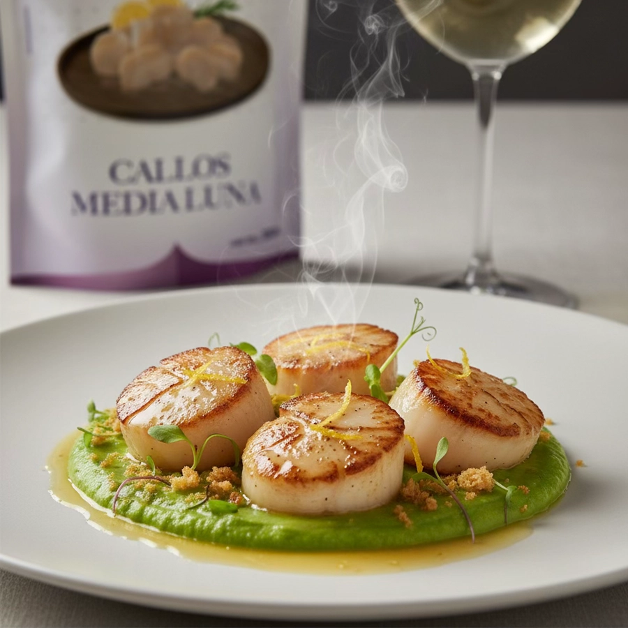 Callos Media Luna Capitán con rebanadas y gajos de naranja