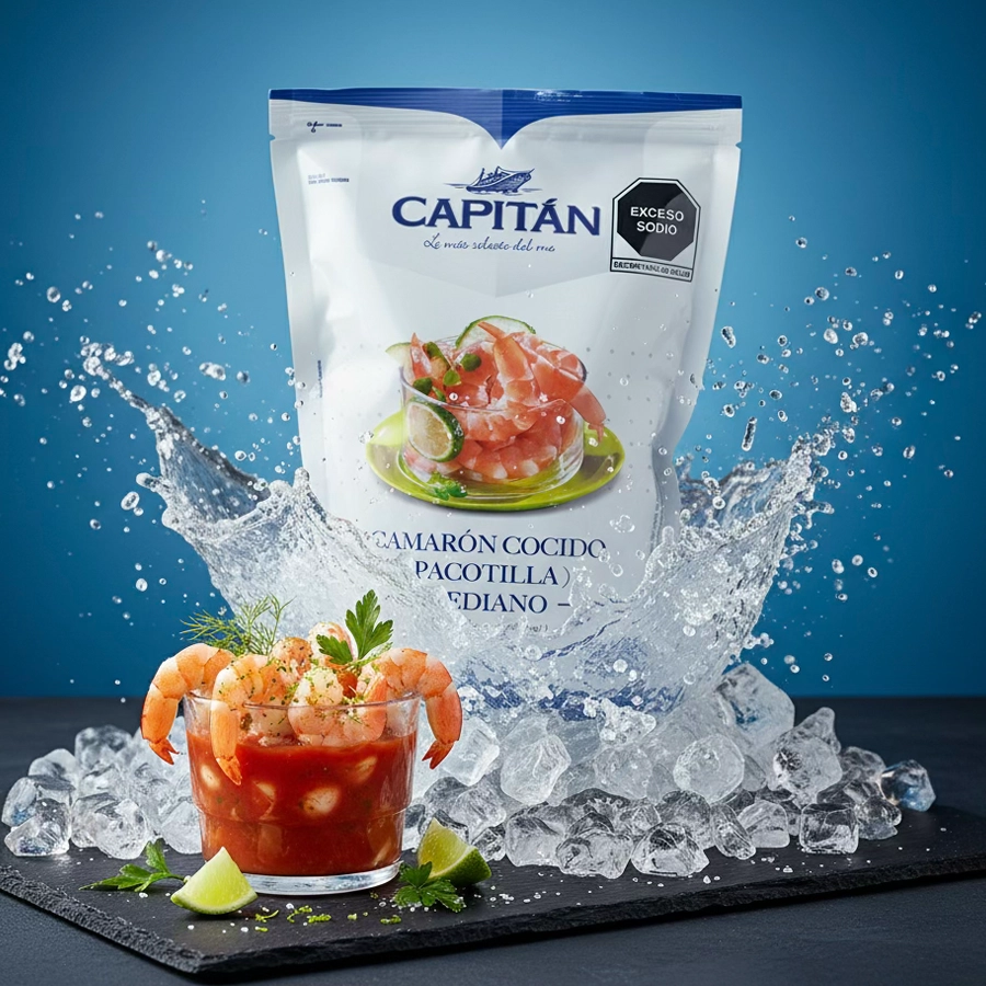 camarón cocido pacotilla