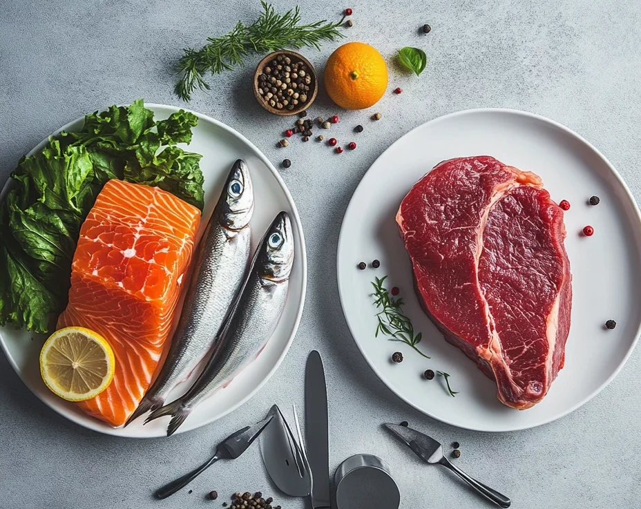 Pescados vs. Carnes Rojas